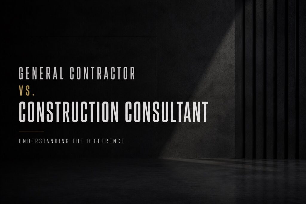 General Contractor vs Construction Consultant